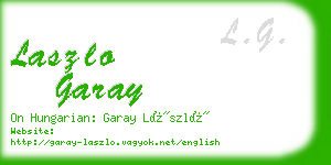 laszlo garay business card